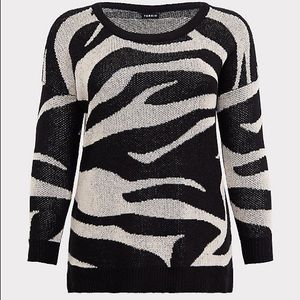 Torrid zebra print sweater